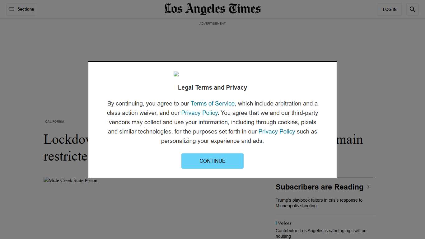 Lockdown lifted at some California prisons; others remain restricted because of violence - Los Angeles Times